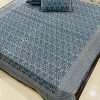 Daabu Print Double Standard Size Bedsheet with 2 Zipped Pillow Cover(90 inches by 108 inches) - Image 2