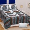 Premium Rajasthani Barmeri Print King Size Bedsheet with 2 Pillow Cover(100x108) - Image 2